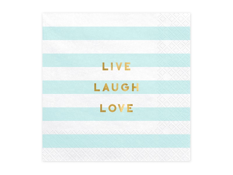 Serwetki "Live Laugh Love" / 33x33 cm