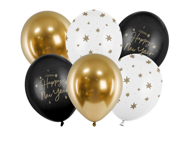 Zestaw balonów lateksowych "Happy New Year"