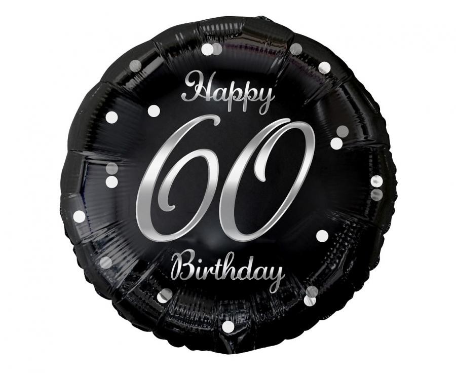 Balon foliowy "Happy 60 Birthday"  / 36 cm