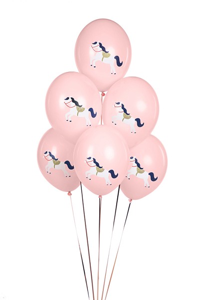 Różowe balony lateksowe Konik