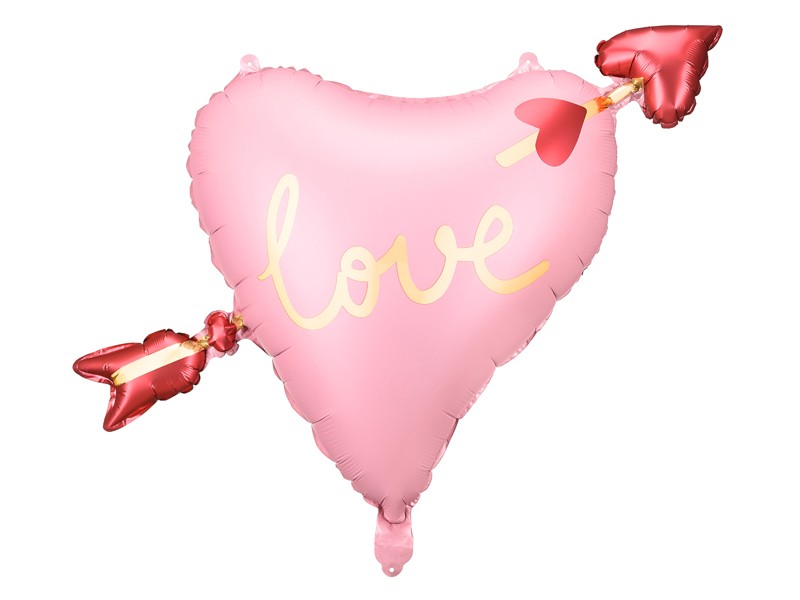 Balon foliowy Serce ze strzałą "Love"
