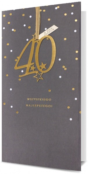 Kartka "Świat jest Twój" 40 urodziny