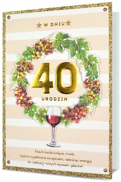 Kartka urodzinowa na 40 Urodziny / HM200-2295