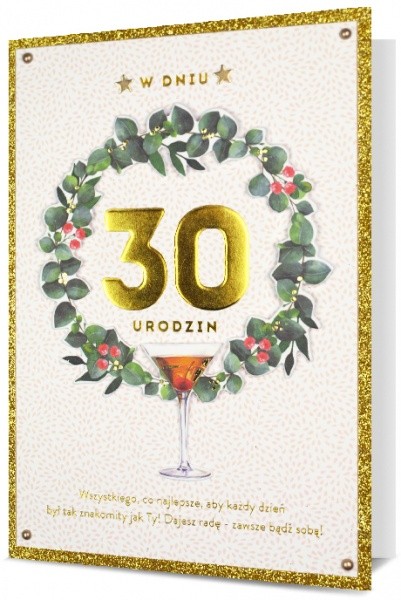 Kartka urodzinowa na 30 Urodziny / HM200-2294