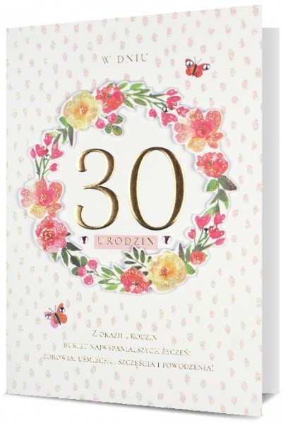 Kartka urodzinowa na 30 Urodziny / HM200-2287