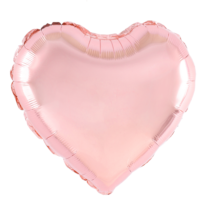 Balon foliowy 18" Serce różowe złoto / 45 cm