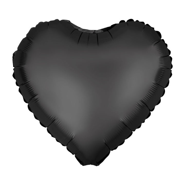 Balon foliowy Serce matowe czarne 18"