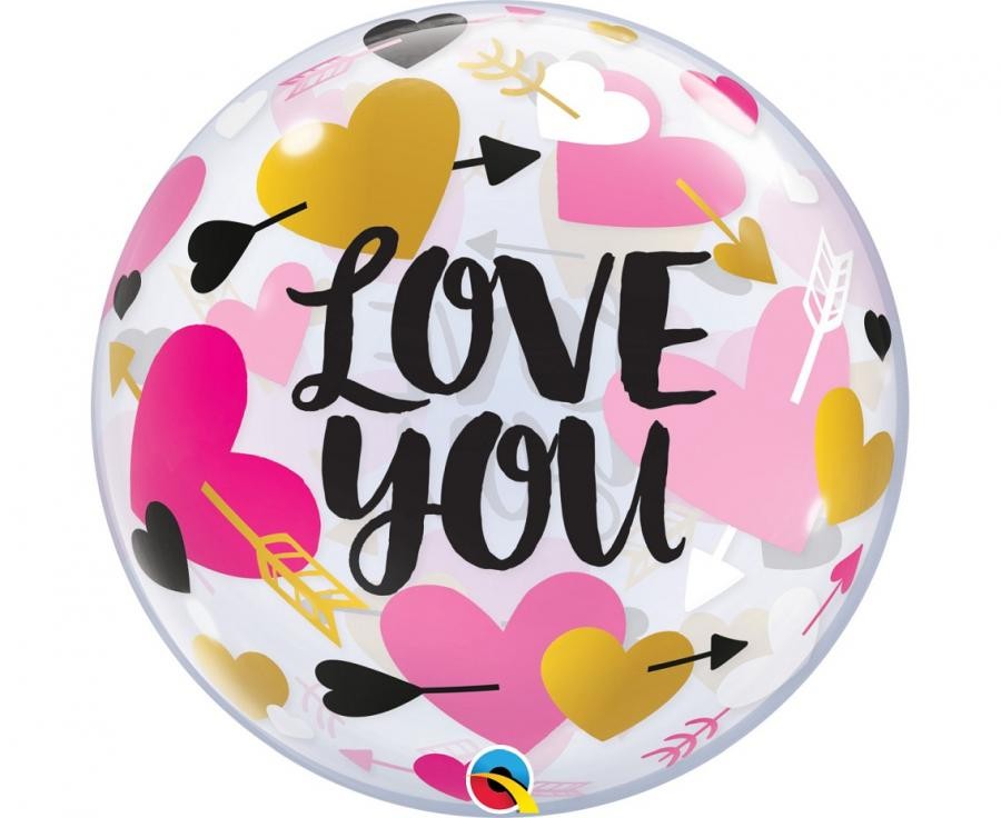 Balon foliowy 22" QL Bubble "Love You"