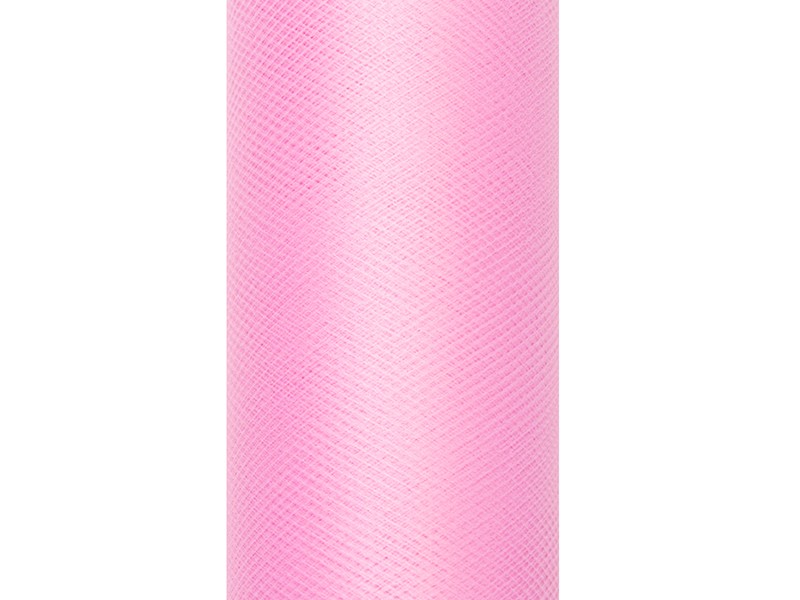 Tiul glittery różowy / 0,15x9 m