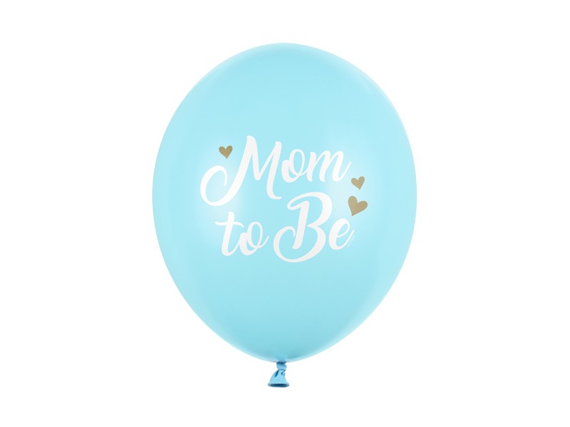 Niebieskie balony "Mom to Be"