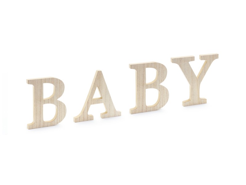 Drewniany napis BABY