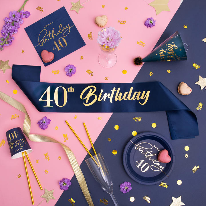 Szarfa urodzinowa "40th Birthday"
