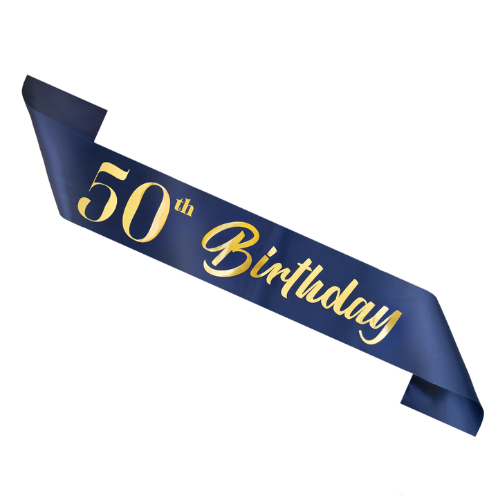 Szarfa urodzinowa "50th Birthday"