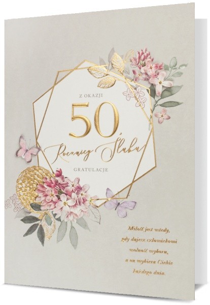 Kartka na 50 rocznicę ślubu / HM200-2848
