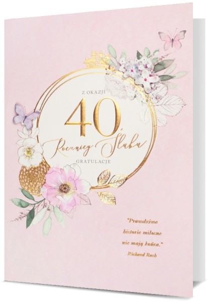 Kartka na 40 rocznicę ślubu / HM200-2847
