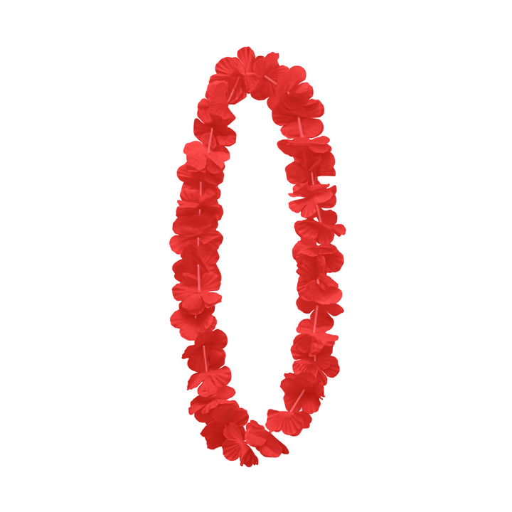 Czerwony naszyjnik hawajski / 100 cm