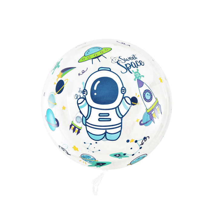 Balon przezroczysty okrągły Kosmos / 45 cm