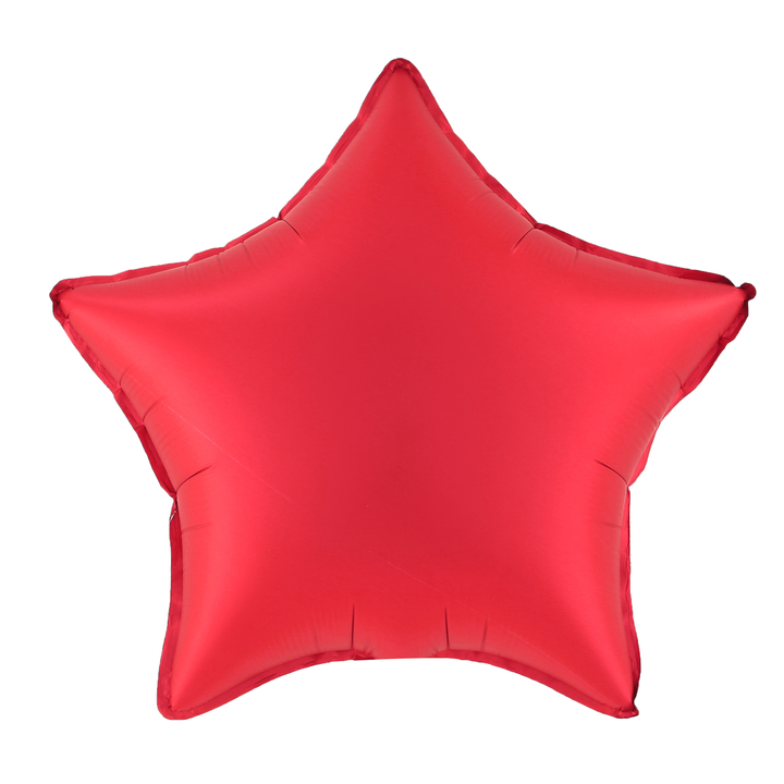 Balon foliowy 18" Gwiazda matowa czerwona / 45 cm