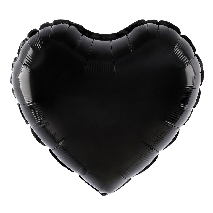 Balon foliowy 18" Serce czarne / 45 cm