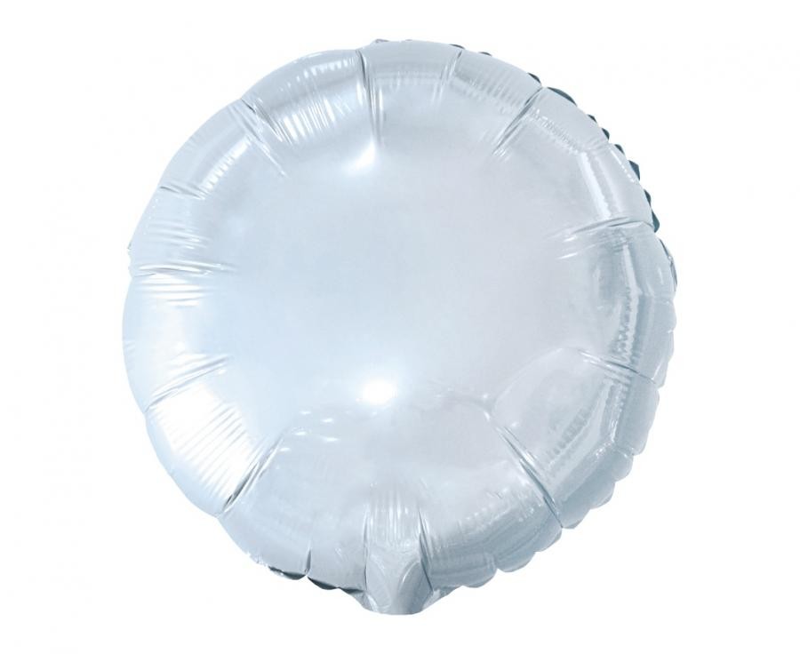 Balon foliowy "Okrągły" biały / 36 cm