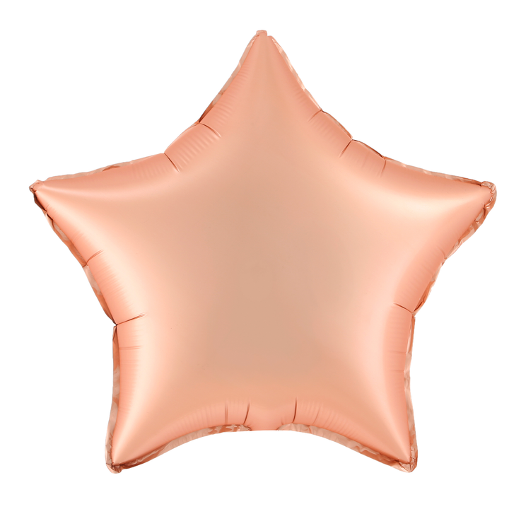 Balon foliowy 18" Gwiazda matowa Rose Gold / 45 cm
