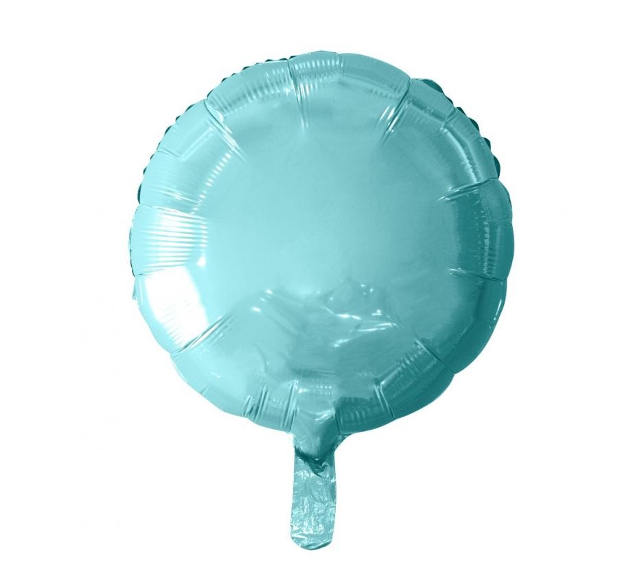 Balon foliowy "Okrągły" jasnoniebieski / 36 cm