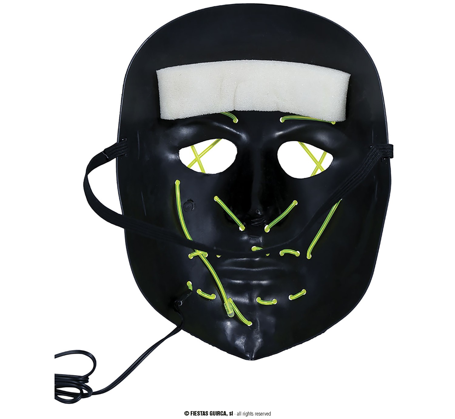 Straszna maska z podświetleniem LED / PVC