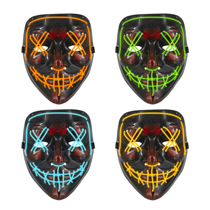 Maska Halloween LED / mix kolorów