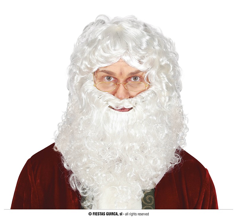 Peruka Świętego Mikołaja z brodą