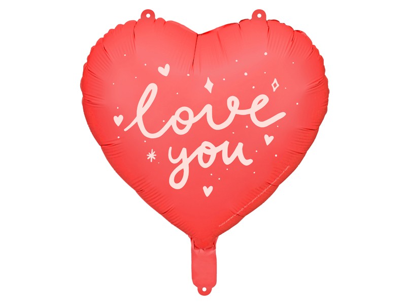 Balon czerwone serce "I Love You" / 45 cm