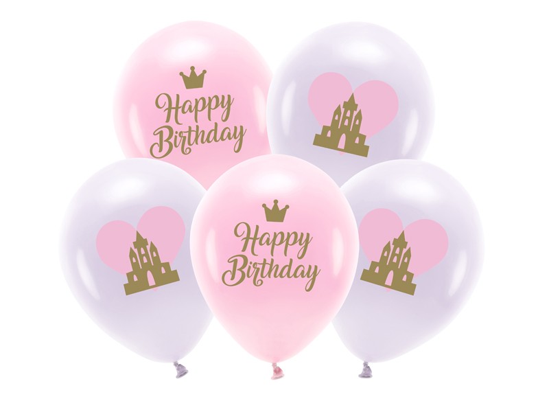Balony ECO "Happy Birthday" Princess
