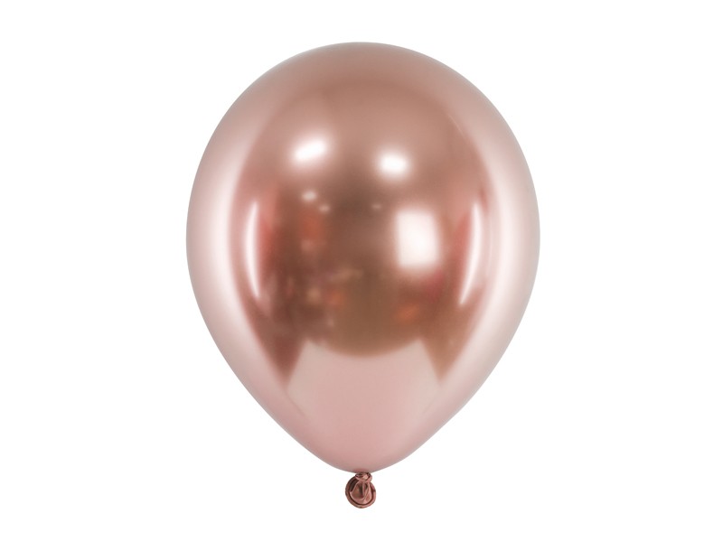 Balony lateksowe Glossy , różowe złoto / 46 cm