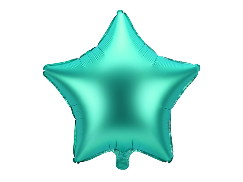 Balon Gwiazda zielona, satynowa / 48 cm